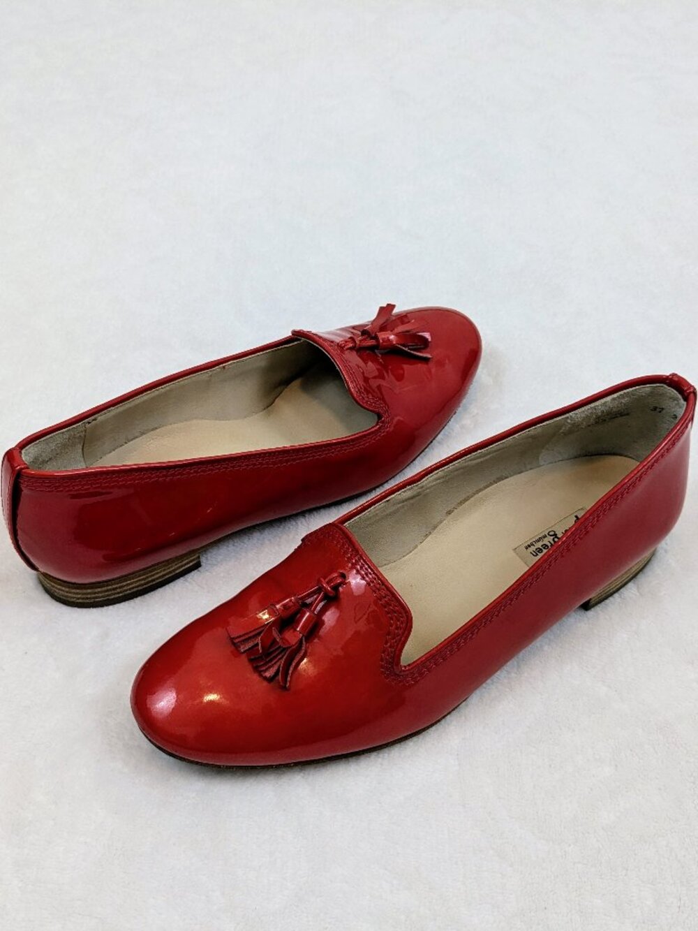 Paul Green Tassel Flats Patent Leather Cherry Red - Picture 4 of 11